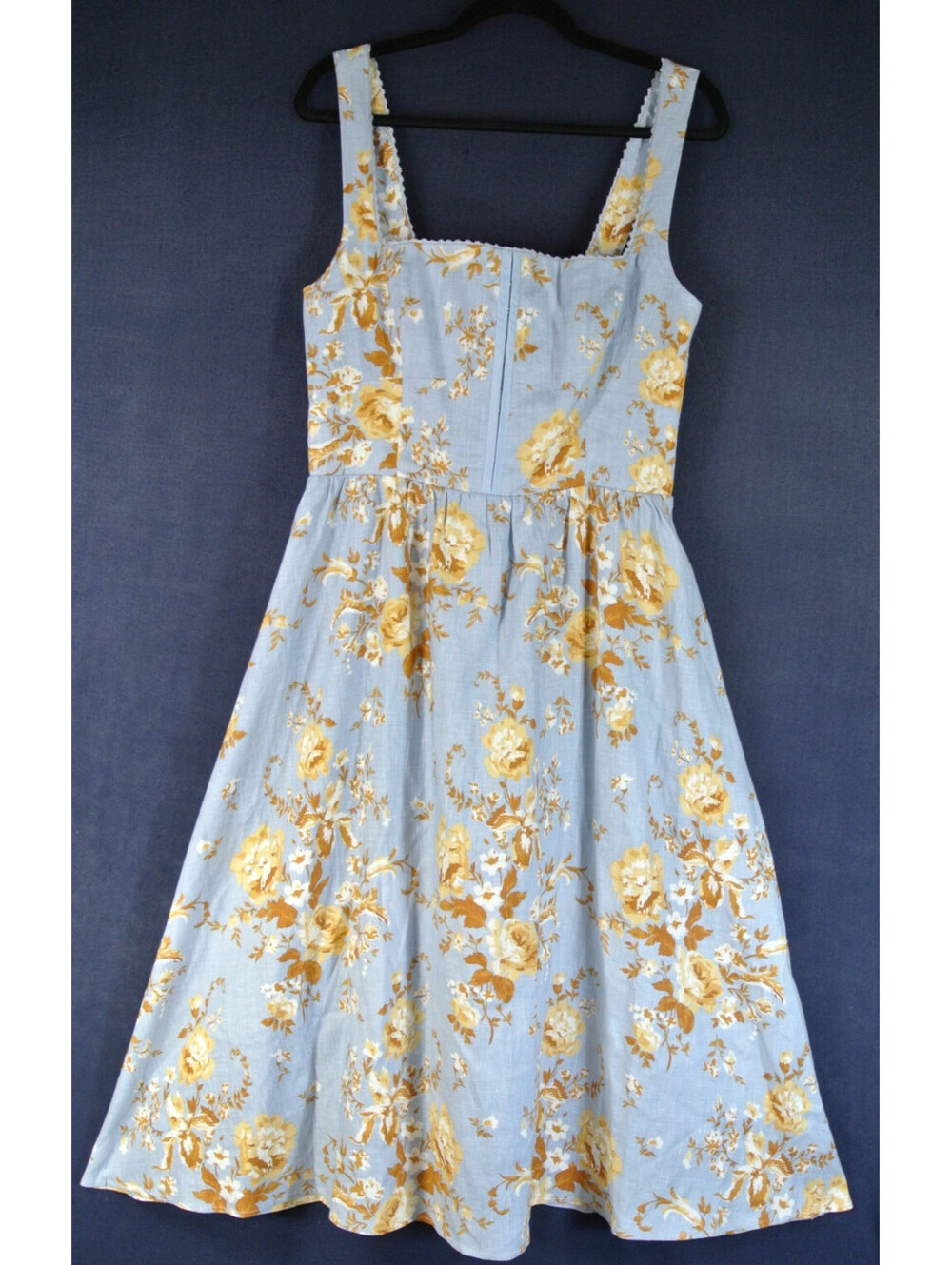 New, Reformation Rowen Lace-Trimmed Floral-Print Linen Midi Dress Sz 8 #MD2095 - Picture 2 of 9